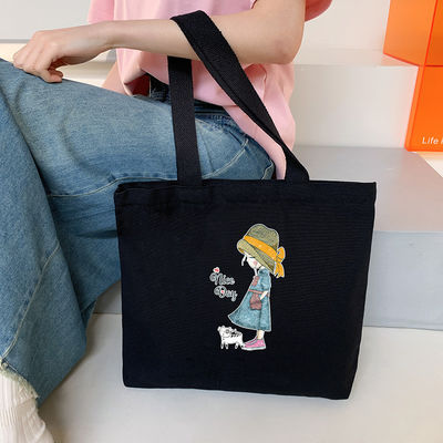 Il nuovo stile di moda personalizzato Logo di cotone di tela sacchetto con cerniera promozionale