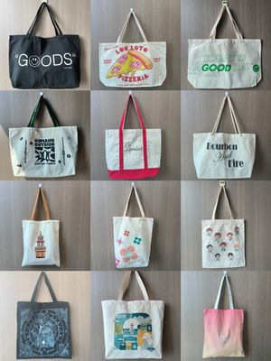 Acceptabile OEM/ODM Custom Reusable Cotton Canvas Shopping Tote Bag per i bisogni quotidiani