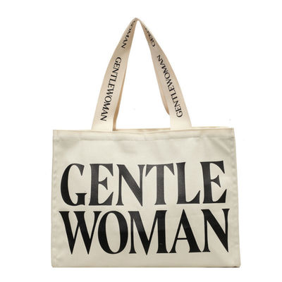 OEM/ODM Acceptabile Taschino di cotone naturale canvas con tasca e cerniera
