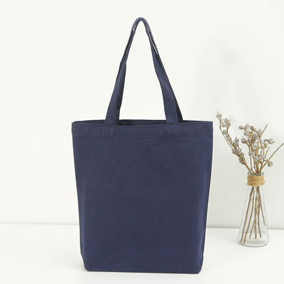Acquisti Dimensioni personalizzabili Colore solido Borsa di cotone tela Tote con logo personalizzato