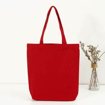 Acquisti Dimensioni personalizzabili Colore solido Borsa di cotone tela Tote con logo personalizzato