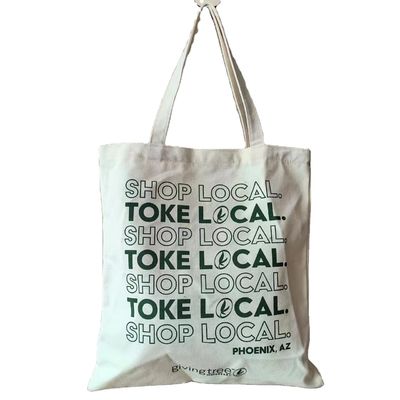 Logo stampato su misura Regali di cotone durevole Canvas Shopping Tote Bag con colore personalizzato