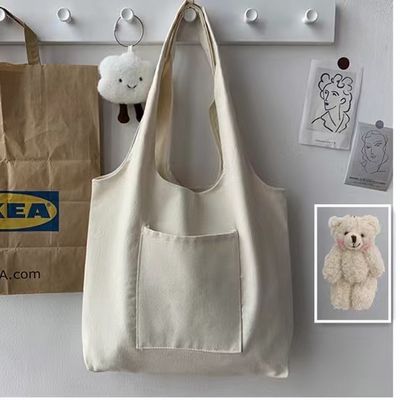Reutilizzabile Custom Print Logo Eco-Friendly Shopping Grocery Canvas Bags Tote Gift Bag