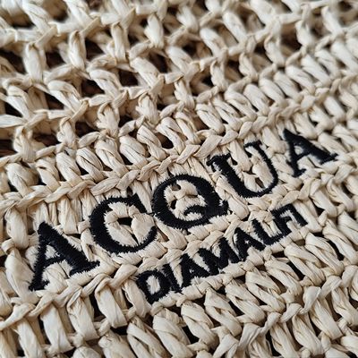 Sacchetto da picnic in stile coreano da donna con sacchetto di paglia con logo personalizzato