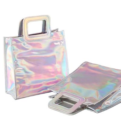 Stylish Reusable PVC Laser Transparent Holographic Tote Bag per gli appassionati di beach bag