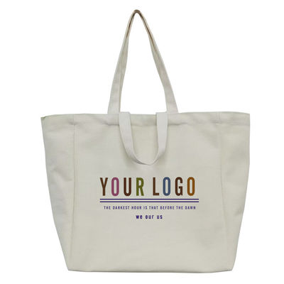 Logo personalizzato Canvas stampato Sacchetti di cotone per donne di moda OEM/ODM accettato