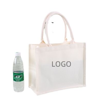 Outlet Blank Plain Custom Logo Print Canvas Cotton Tote Bags per la vita quotidiana scolastica