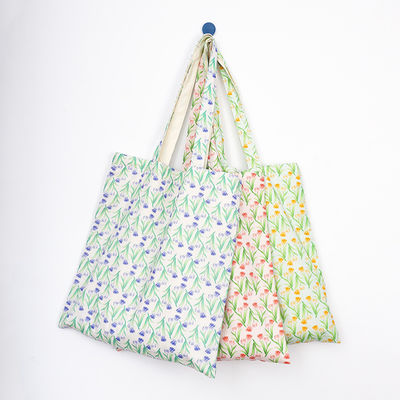 Stile manipolato Stampa personalizzata Borsa Tote di cotone tela per regalo di vacanza ecologico