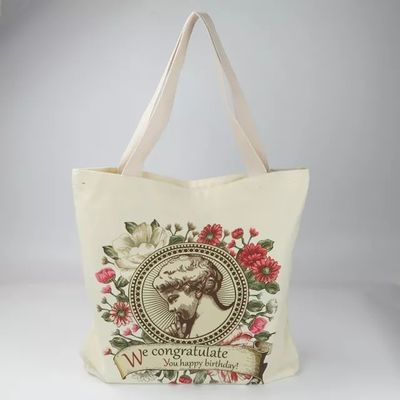 Logo personalizzato Stampa Reutilizzabile Borse per lo shopping per le donne Borsa da spalla a mano a tela
