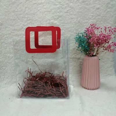 Chiusura aperta Custom trasparente regalo in PVC Iriscente Tote borsa cosmetica per un aspetto alla moda