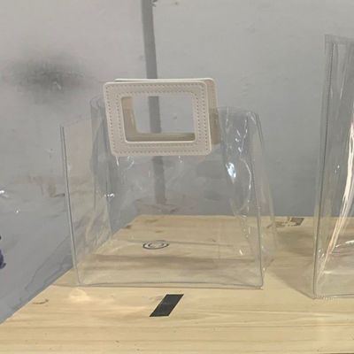 Chiusura aperta Custom trasparente regalo in PVC Iriscente Tote borsa cosmetica per un aspetto alla moda