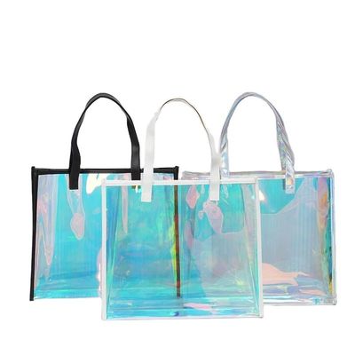 Luxury Waterproof Clear Women's Cosmetic Handbag Custom Makeup Pouch Tote Bag con logo