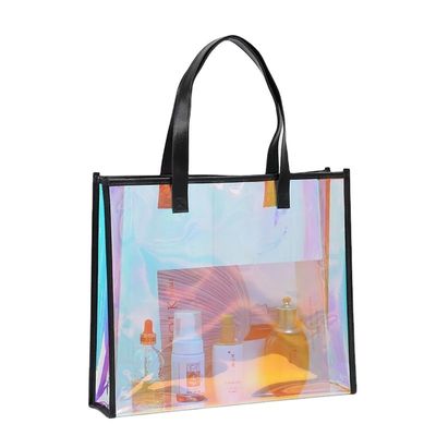 Luxury Waterproof Clear Women's Cosmetic Handbag Custom Makeup Pouch Tote Bag con logo