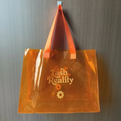Logo personalizzato, sacchetto di plastica in PVC trasparente ad alta trasparenza per pubblicità impermeabile