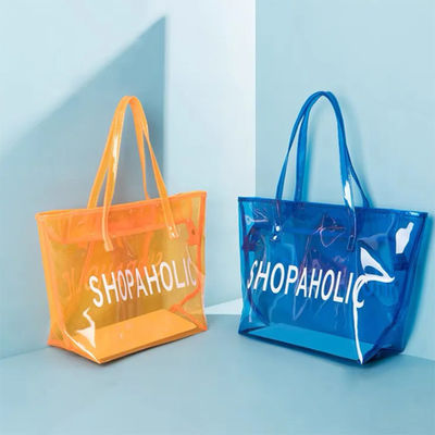 Logo personalizzato, sacchetto di plastica in PVC trasparente ad alta trasparenza per pubblicità impermeabile
