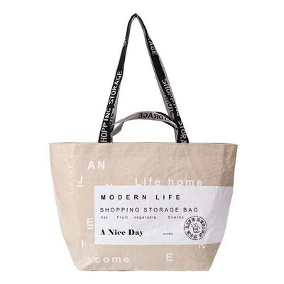 Colore personalizzato Eco-friendly PP tessuto sacchetti di shopping stratificati con logo personalizzato