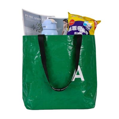 Colore personalizzato Eco-friendly PP tessuto sacchetti di shopping stratificati con logo personalizzato