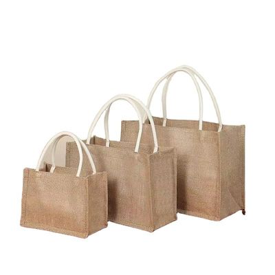 Doni Borsa di shopping con logo personalizzato in giuta di giubbotto naturale eco-compatibile per la torta riutilizzabile