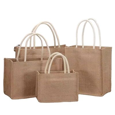Doni Borsa di shopping con logo personalizzato in giuta di giubbotto naturale eco-compatibile per la torta riutilizzabile