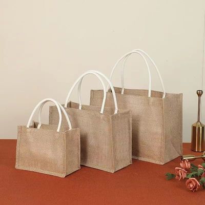 Doni Borsa di shopping con logo personalizzato in giuta di giubbotto naturale eco-compatibile per la torta riutilizzabile