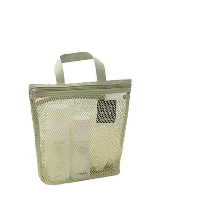 Borsa per servizi igienici a maglia personalizzata Borsetta di rete leggera Borsetta di maglia di nylon piccola per il deposito in bagno