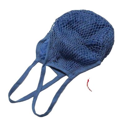 Logo personalizzato Eco Organic Cotton Mesh Net Sacchetto da shopping riutilizzabile per alimenti vegetali Frutta