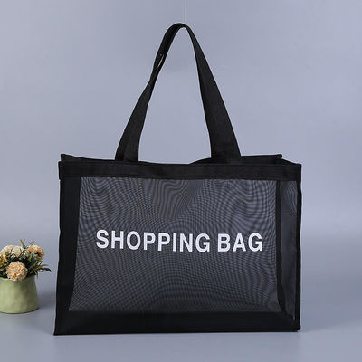 Stile maneggevole grande capacità mesh shopping Tote Bag con logo personalizzato e personalizzato