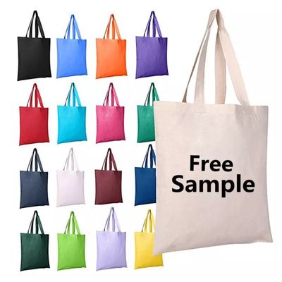 Logo personalizzato Riciclare Eco Canvas Gift Shopping Bag Beach Bag Canvas Grocery Tote Bag OEM/ODM