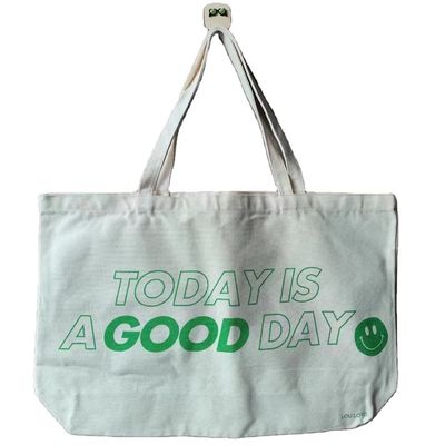 Big Shoulder Shopping Canvas Tote Bag con colore personalizzato e logo stampato