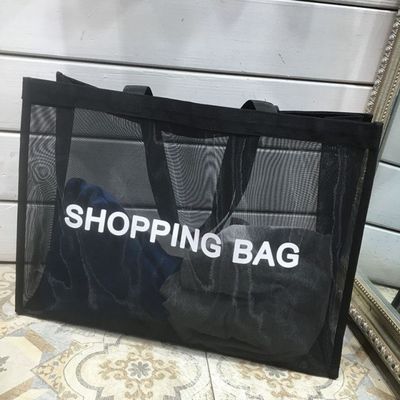 Borsa da spesa in maglia di grande capacità estiva Borsa da spiaggia ambientale Gym Yoga Borsa da spalla