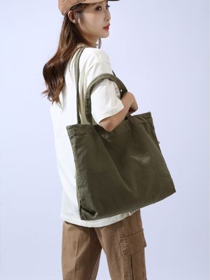 Taschino per la spesa in cotone organico e canvas ecologico con logo personalizzato