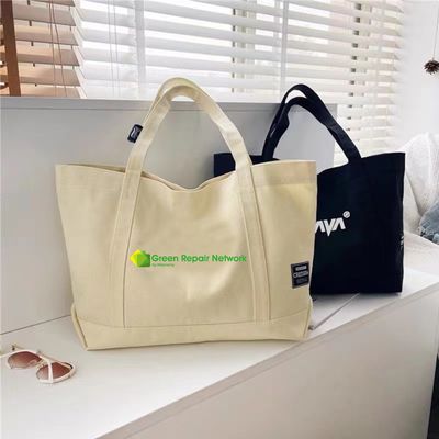 La vita quotidiana scolastica Reutilizzabile Organic Shopping Tote Bag Cotton Canvas Bag con logo personalizzato