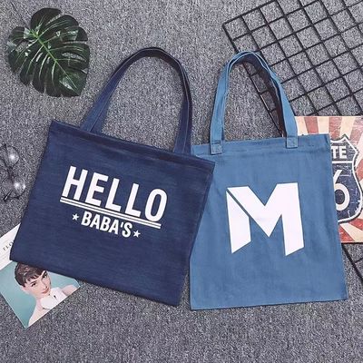 La vita quotidiana scolastica Reutilizzabile Organic Shopping Tote Bag Cotton Canvas Bag con logo personalizzato
