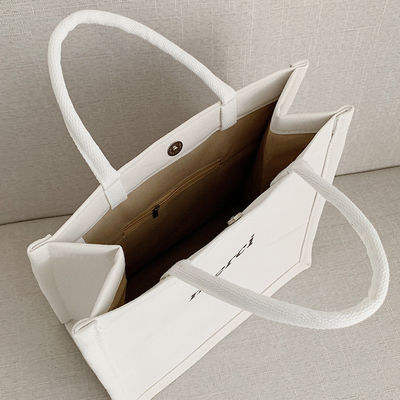 Borsa per acquisti ecologici personalizzata Borsa per messaggeri su tela Borsa da regalo in cotone con grande capacità
