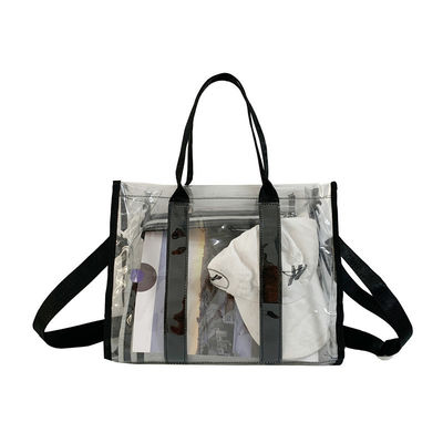Borsa da spiaggia in PVC impermeabile estiva riutilizzabile e trasparente per donne ragazze