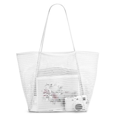 Custom Large Personalized Beach Mesh Tote Bag Handled Style per una giornata divertente in spiaggia