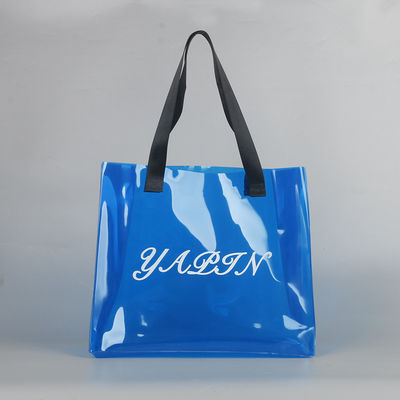 Borsa di plastica in PVC trasparente e colorata con stampa di logo su schermo di seta ecocompatibile