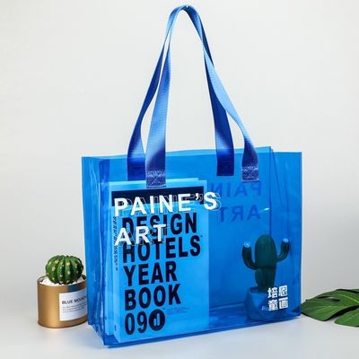 Medio taglio Logo personalizzato trasparente trasparente impermeabile PVC sacchetto