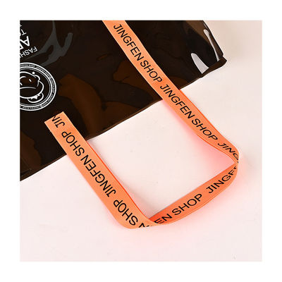 Eco-compatibile Logo personalizzato trasparente trasparente impermeabile PVC sacchetto con cerniera e tasca