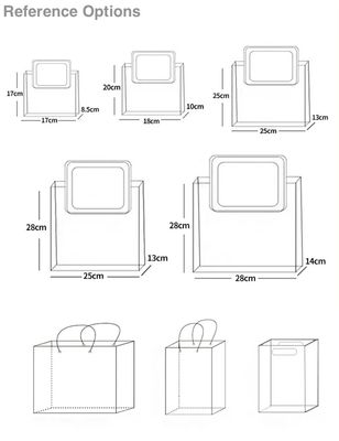 Sacchetto di shopping in PVC per dimensioni medie in colore e design personalizzati