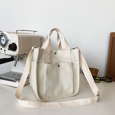 Regali Borsa da shopping in cotone a tela resistente con cintura a croce e tasche multiple