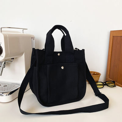 Regali Borsa da shopping in cotone a tela resistente con cintura a croce e tasche multiple