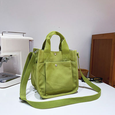 Regali Borsa da shopping in cotone a tela resistente con cintura a croce e tasche multiple