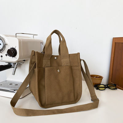 Regali Borsa da shopping in cotone a tela resistente con cintura a croce e tasche multiple