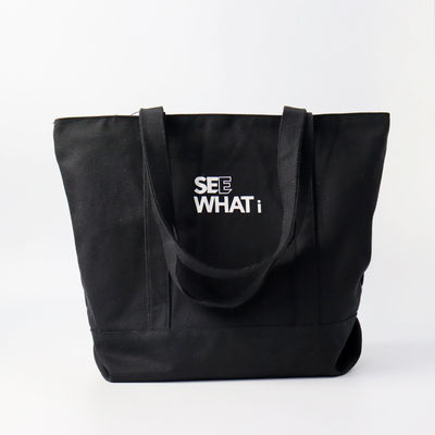 Logo personalizzato stampato Eco-friendly Bulk Organic Cotton Canvas Grocery Shopping Tote Bag