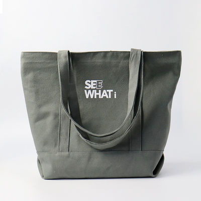 Logo personalizzato stampato Eco-friendly Bulk Organic Cotton Canvas Grocery Shopping Tote Bag
