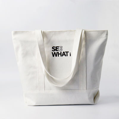 Logo personalizzato stampato Eco-friendly Bulk Organic Cotton Canvas Grocery Shopping Tote Bag