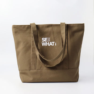 Logo personalizzato stampato Eco-friendly Bulk Organic Cotton Canvas Grocery Shopping Tote Bag