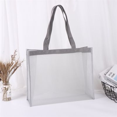 Disegno personalizzato Reutilizzabile Nylon Wire Mesh Beach Shopping Tote Bag con logo personalizzato