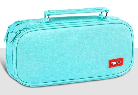 Borsa a matita riutilizzabile, riciclabile, di colore naturale, semplice stampa, personalizzata, con prestazioni